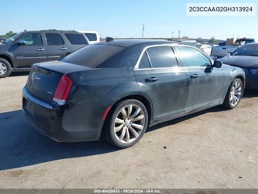 2016 Chrysler 300 Anniversary Edition VIN: 2C3CCAAG2GH313924 Lot: 40420433