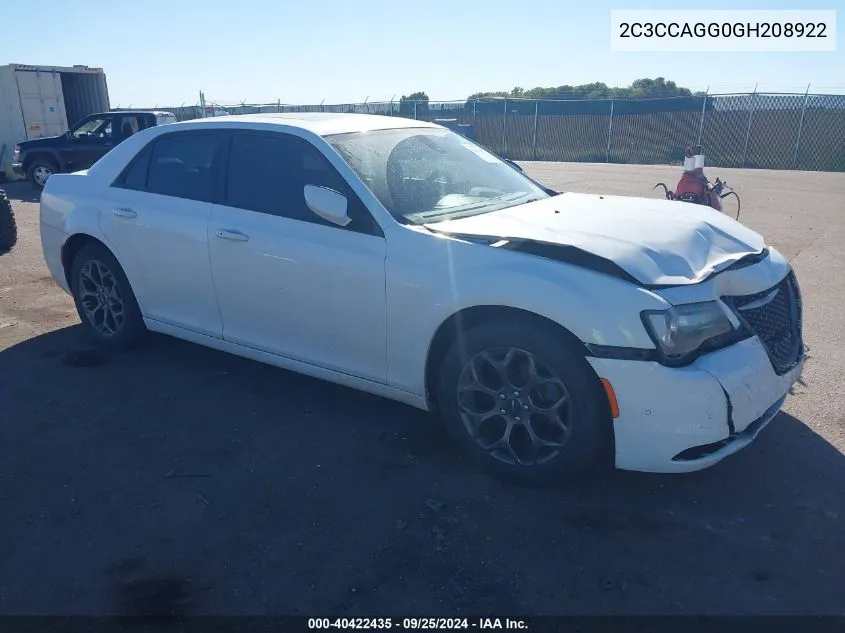 2C3CCAGG0GH208922 2016 Chrysler 300 300S