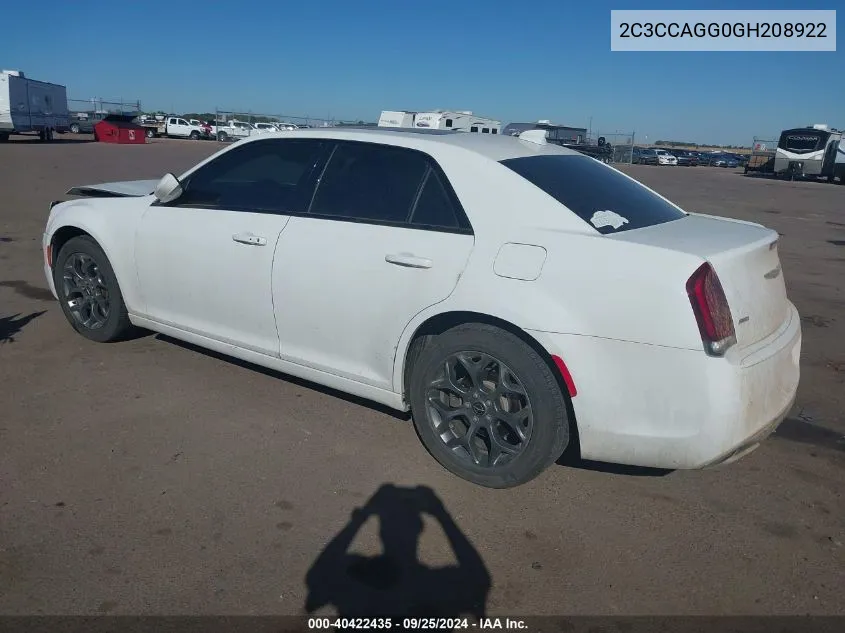 2016 Chrysler 300 300S VIN: 2C3CCAGG0GH208922 Lot: 40422435