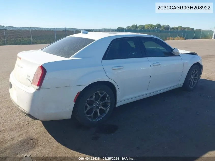 2C3CCAGG0GH208922 2016 Chrysler 300 300S