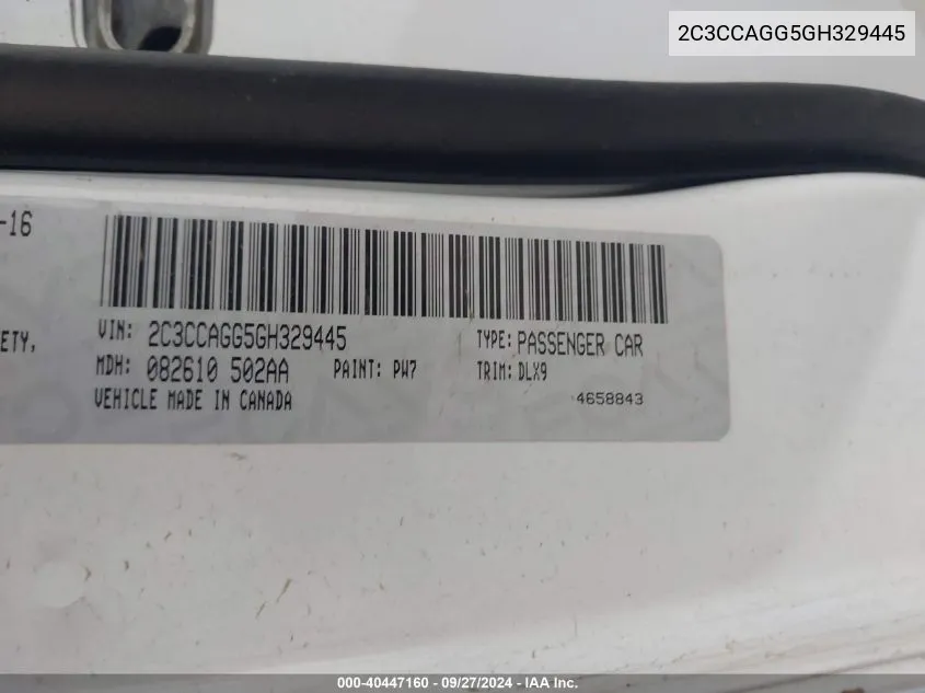 2C3CCAGG5GH329445 2016 Chrysler 300 300S