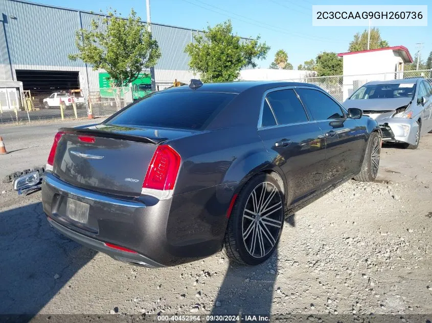 2C3CCAAG9GH260736 2016 Chrysler 300 Limited