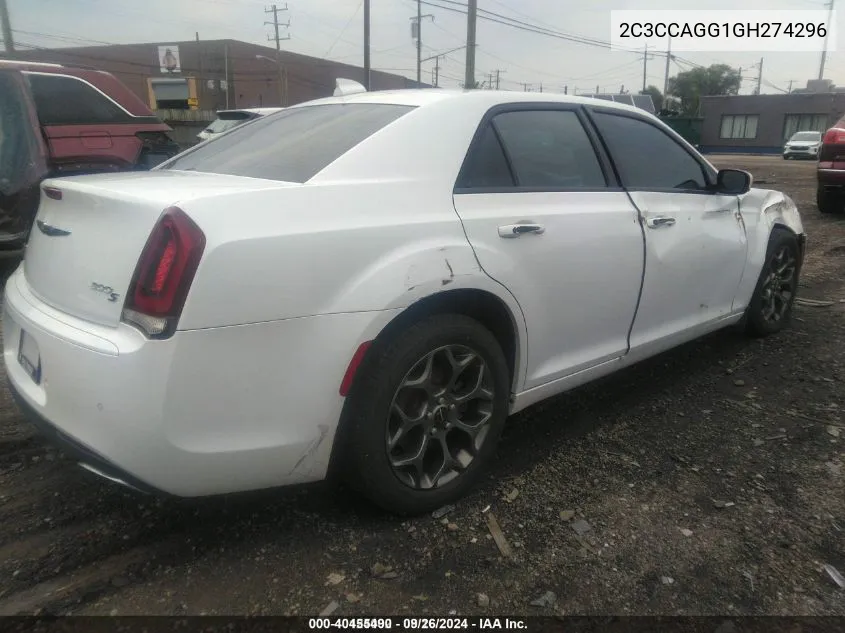 2C3CCAGG1GH274296 2016 Chrysler 300 300S