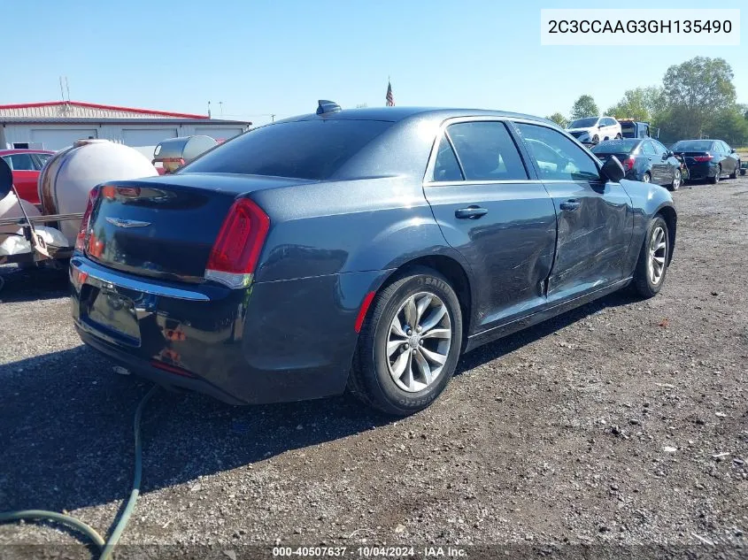 2016 Chrysler 300 Limited VIN: 2C3CCAAG3GH135490 Lot: 40507637