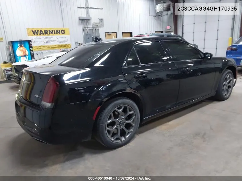 2016 Chrysler 300 S VIN: 2C3CCAGG4GH170935 Lot: 40519940