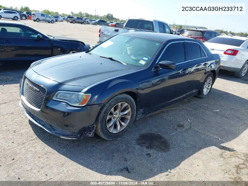 2016 Chrysler 300 Limited VIN: 2C3CCAAG3GH233712 Lot: 40729696