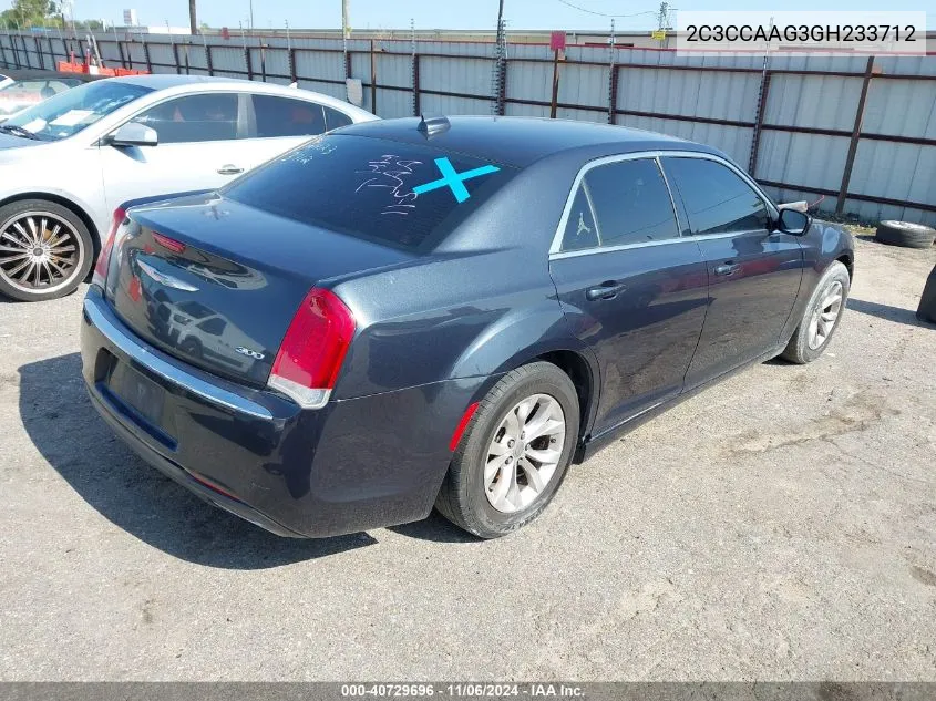 2016 Chrysler 300 Limited VIN: 2C3CCAAG3GH233712 Lot: 40729696