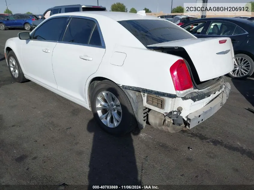 2016 Chrysler 300 Limited VIN: 2C3CCAAG8GH206912 Lot: 40783869