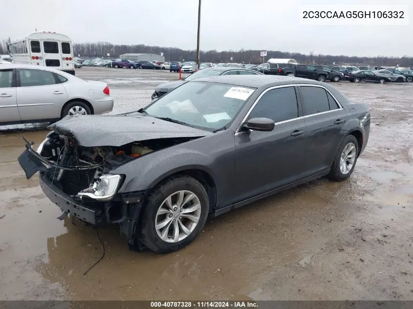 2016 Chrysler 300 Limited VIN: 2C3CCAAG5GH106332 Lot: 40787328