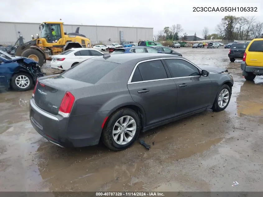 2016 Chrysler 300 Limited VIN: 2C3CCAAG5GH106332 Lot: 40787328