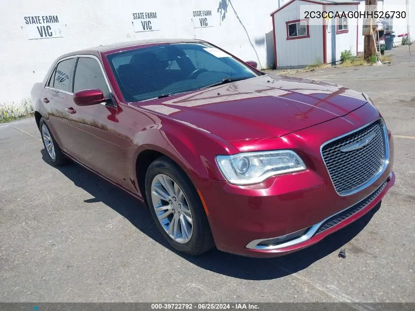 2017 Chrysler 300 Limited VIN: 2C3CCAAG0HH526730 Lot: 39722792