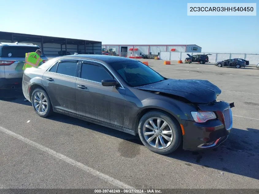 2017 Chrysler 300 Limited Awd VIN: 2C3CCARG3HH540450 Lot: 39748249