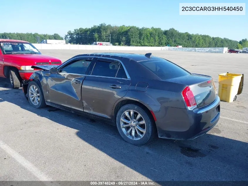 2C3CCARG3HH540450 2017 Chrysler 300 Limited Awd