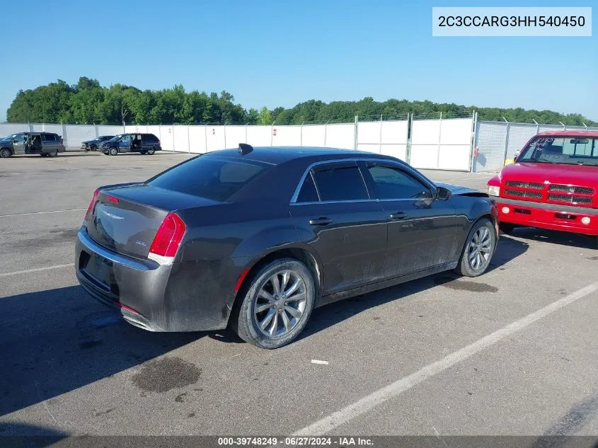 2017 Chrysler 300 Limited Awd VIN: 2C3CCARG3HH540450 Lot: 39748249