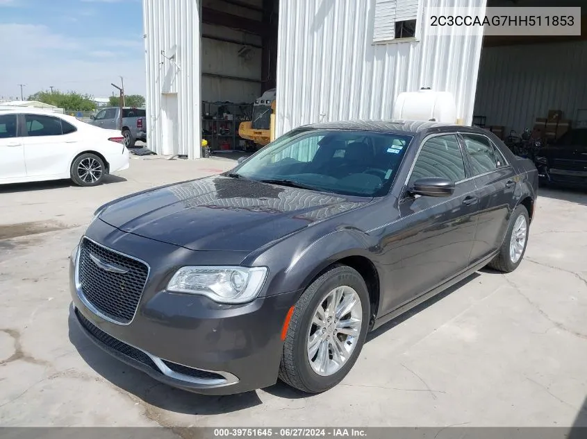 2017 Chrysler 300 Limited VIN: 2C3CCAAG7HH511853 Lot: 39751645