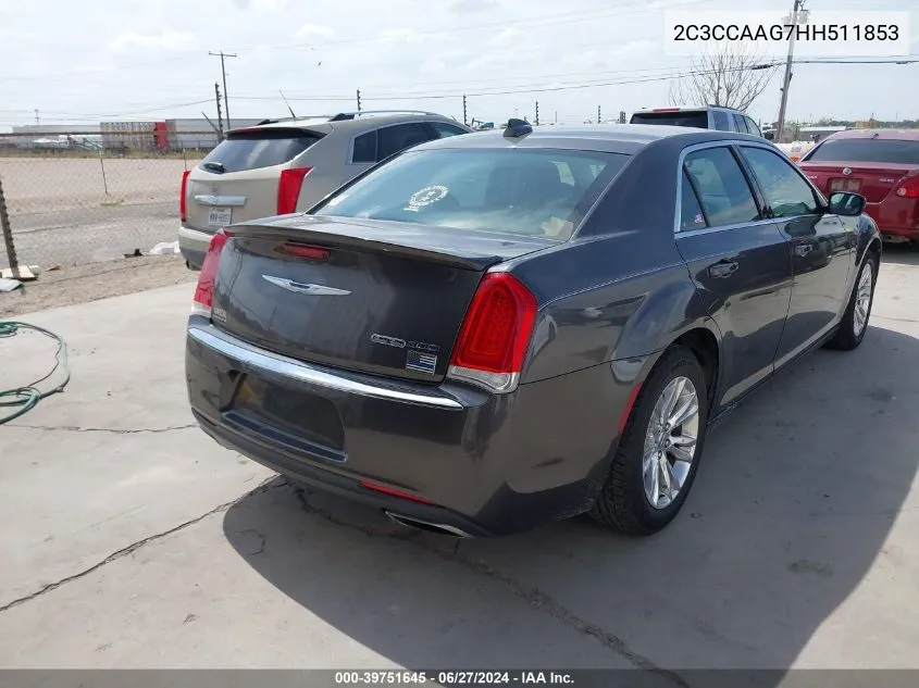 2C3CCAAG7HH511853 2017 Chrysler 300 Limited