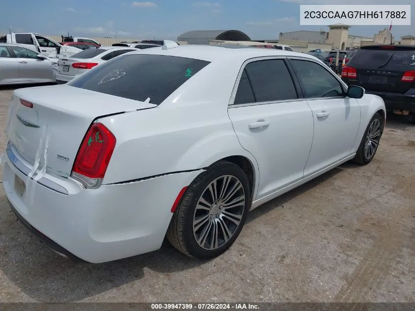 2017 Chrysler 300 Limited VIN: 2C3CCAAG7HH617882 Lot: 39947399