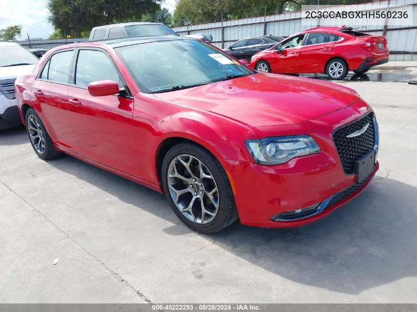 2017 Chrysler 300 300S VIN: 2C3CCABGXHH560236 Lot: 40222293