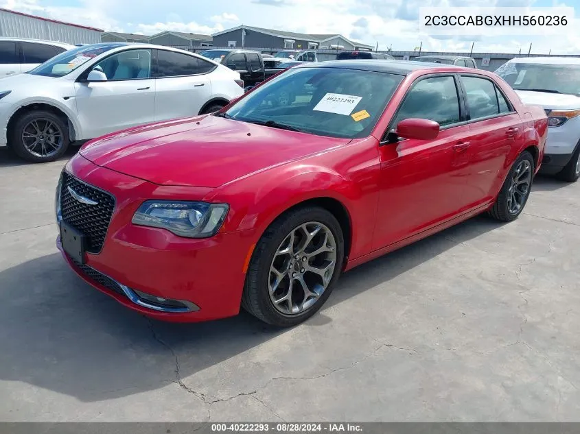 2C3CCABGXHH560236 2017 Chrysler 300 300S