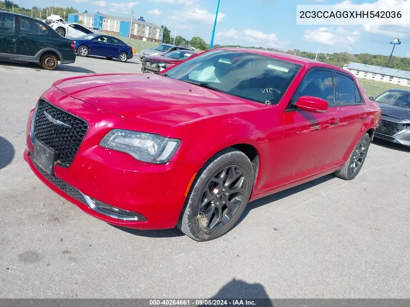 2C3CCAGGXHH542036 2017 Chrysler 300 S