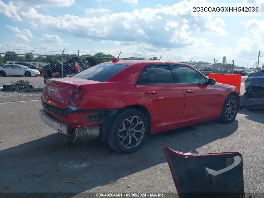 2C3CCAGGXHH542036 2017 Chrysler 300 S