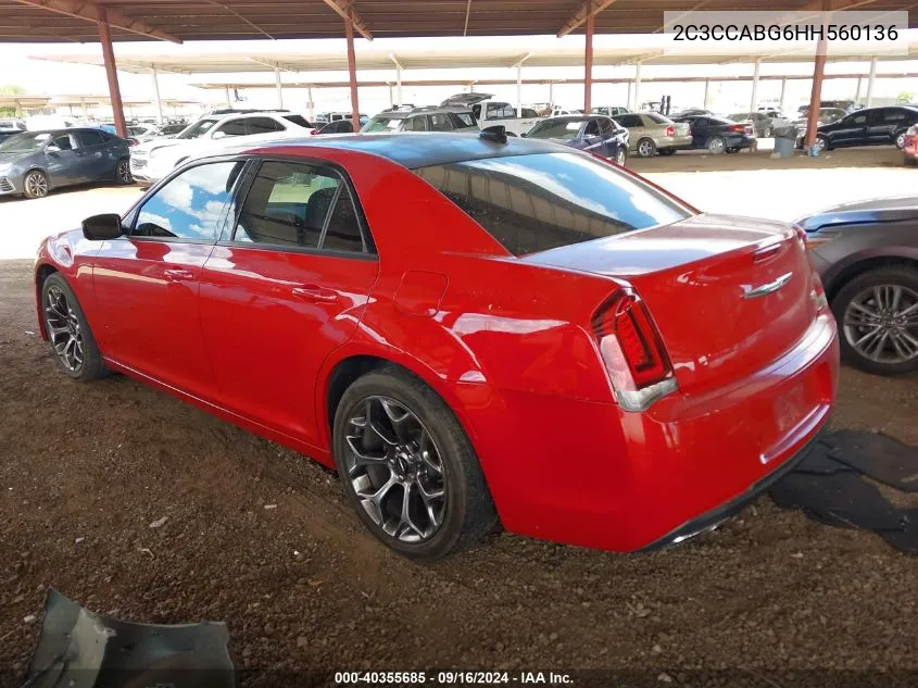 2C3CCABG6HH560136 2017 Chrysler 300 S