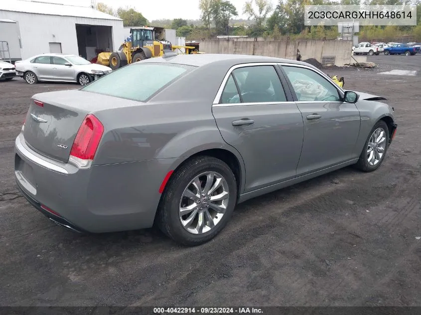 2017 Chrysler 300 Limited Awd VIN: 2C3CCARGXHH648614 Lot: 40422914