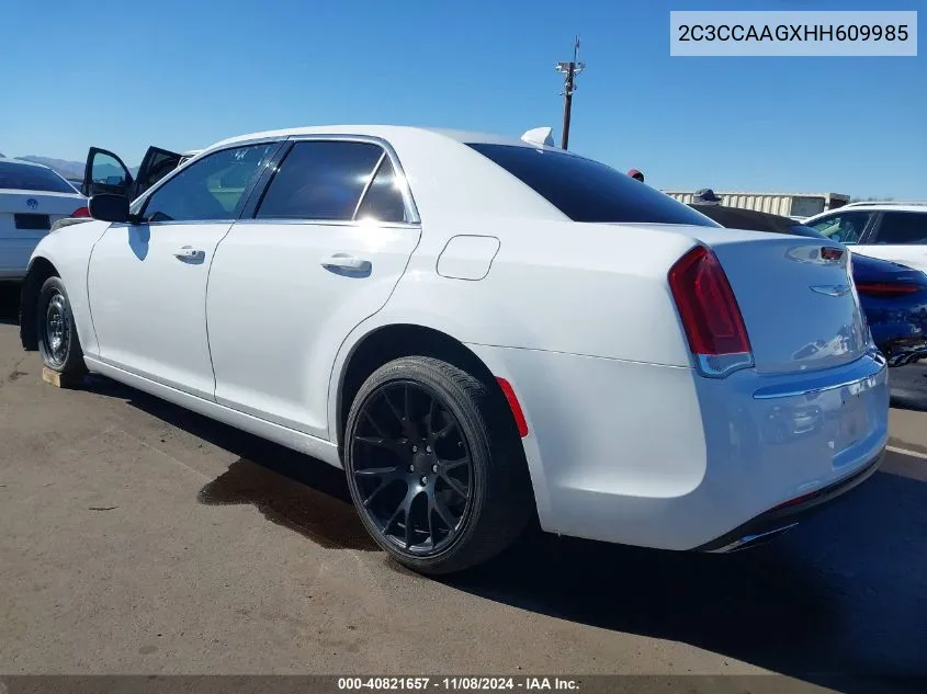 2017 Chrysler 300 Limited VIN: 2C3CCAAGXHH609985 Lot: 40821657