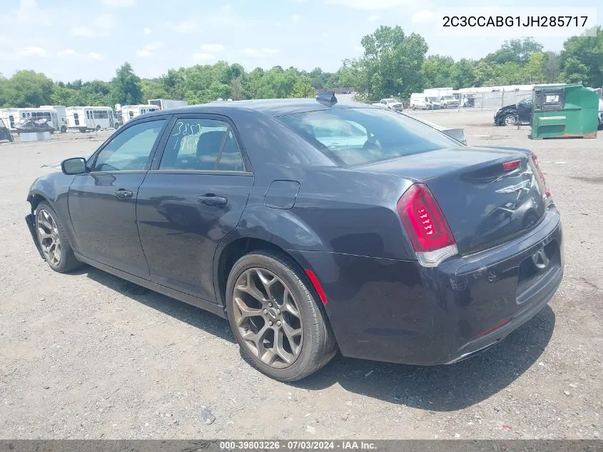 2018 Chrysler 300 S VIN: 2C3CCABG1JH285717 Lot: 39803226