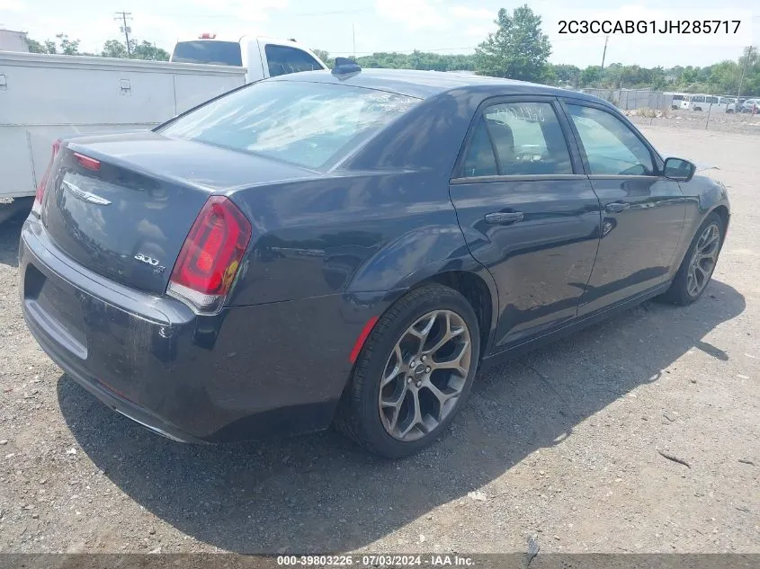 2018 Chrysler 300 S VIN: 2C3CCABG1JH285717 Lot: 39803226