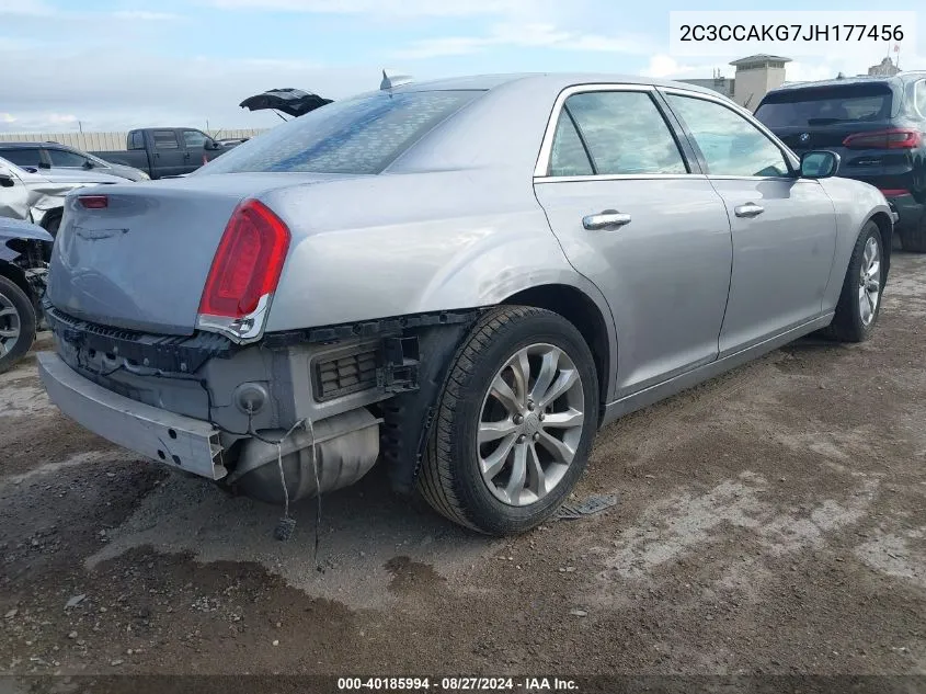 2C3CCAKG7JH177456 2018 Chrysler 300 Limited Awd