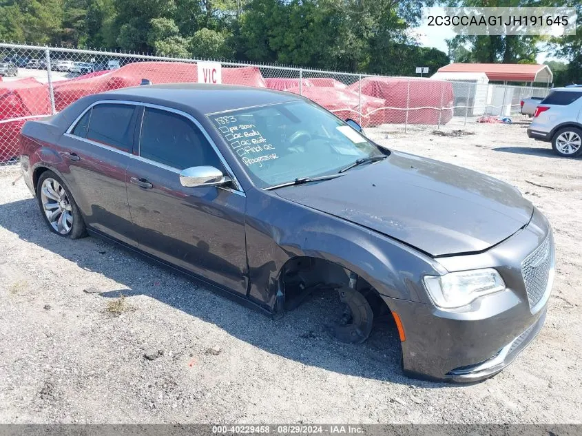 2018 Chrysler 300 Touring VIN: 2C3CCAAG1JH191645 Lot: 40229458