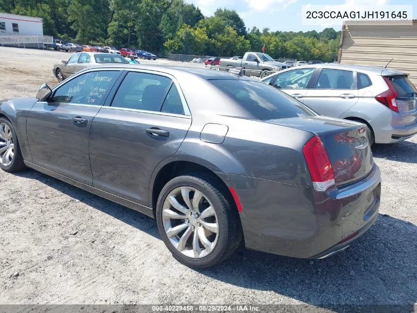 2018 Chrysler 300 Touring VIN: 2C3CCAAG1JH191645 Lot: 40229458