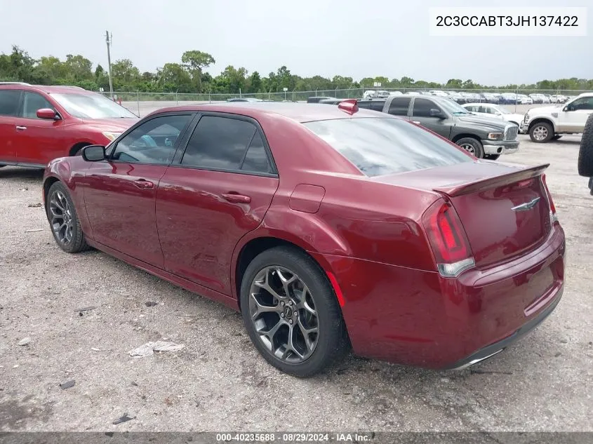 2C3CCABT3JH137422 2018 Chrysler 300 300S