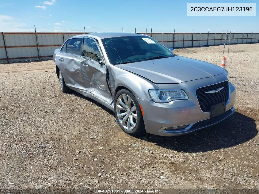 2018 Chrysler 300 Limited VIN: 2C3CCAEG7JH123196 Lot: 40251981