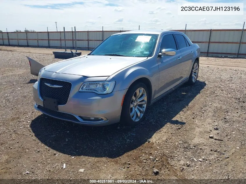 2018 Chrysler 300 Limited VIN: 2C3CCAEG7JH123196 Lot: 40251981