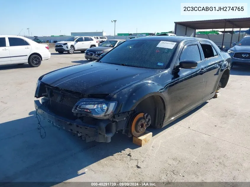 2C3CCABG1JH274765 2018 Chrysler 300 300S