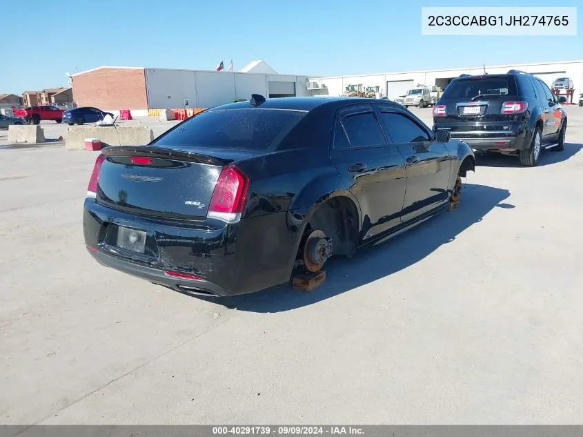 2C3CCABG1JH274765 2018 Chrysler 300 300S