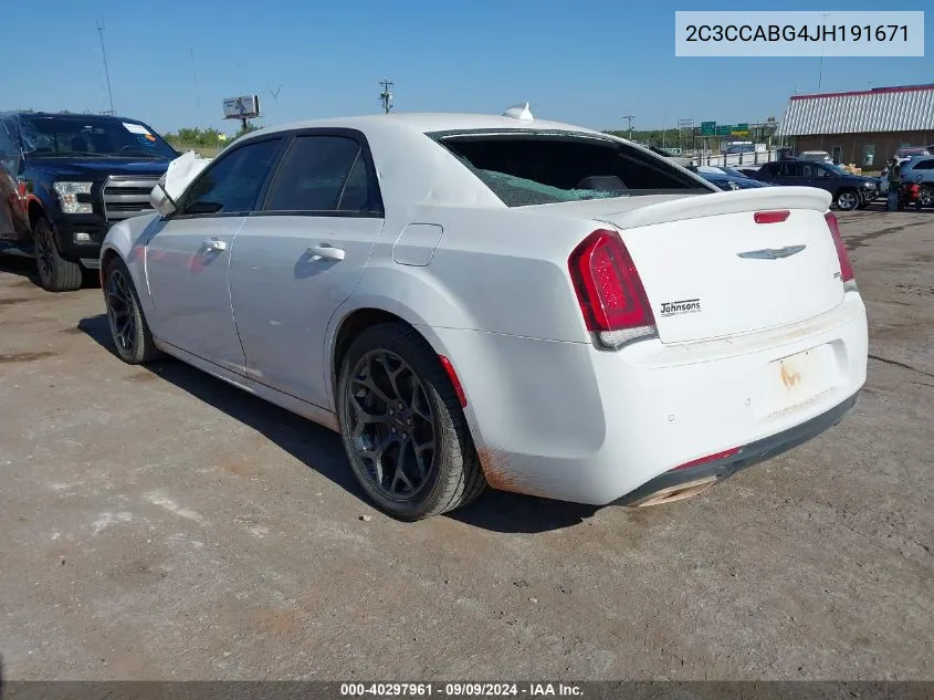 2018 Chrysler 300 300S VIN: 2C3CCABG4JH191671 Lot: 40297961