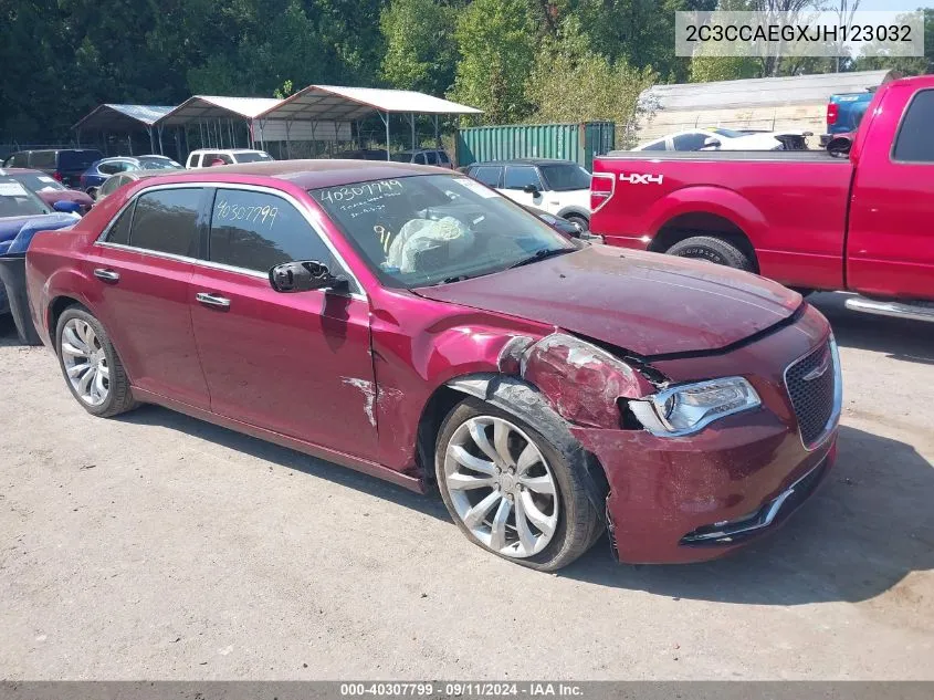 2018 Chrysler 300 Limited VIN: 2C3CCAEGXJH123032 Lot: 40307799