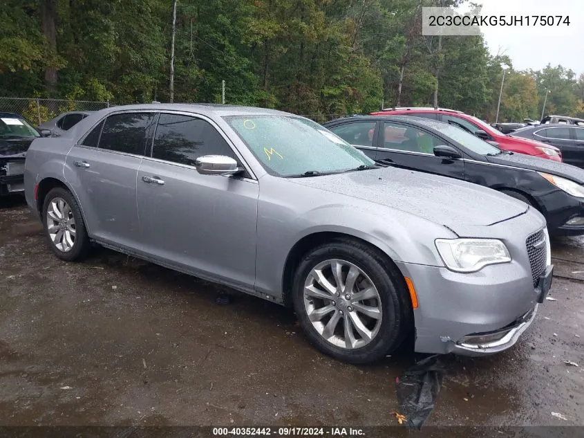 2C3CCAKG5JH175074 2018 Chrysler 300 Limited Awd