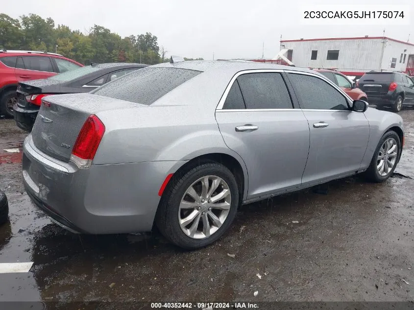 2C3CCAKG5JH175074 2018 Chrysler 300 Limited Awd