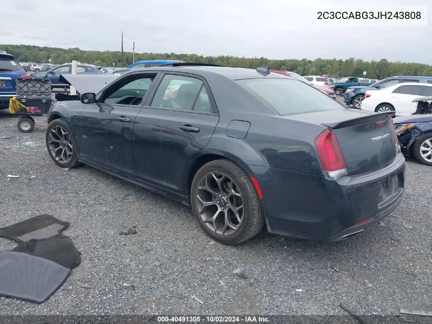 2018 Chrysler 300 300S VIN: 2C3CCABG3JH243808 Lot: 40491305