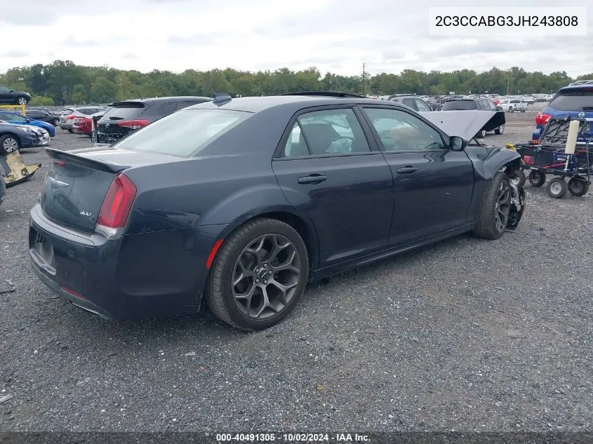 2018 Chrysler 300 300S VIN: 2C3CCABG3JH243808 Lot: 40491305