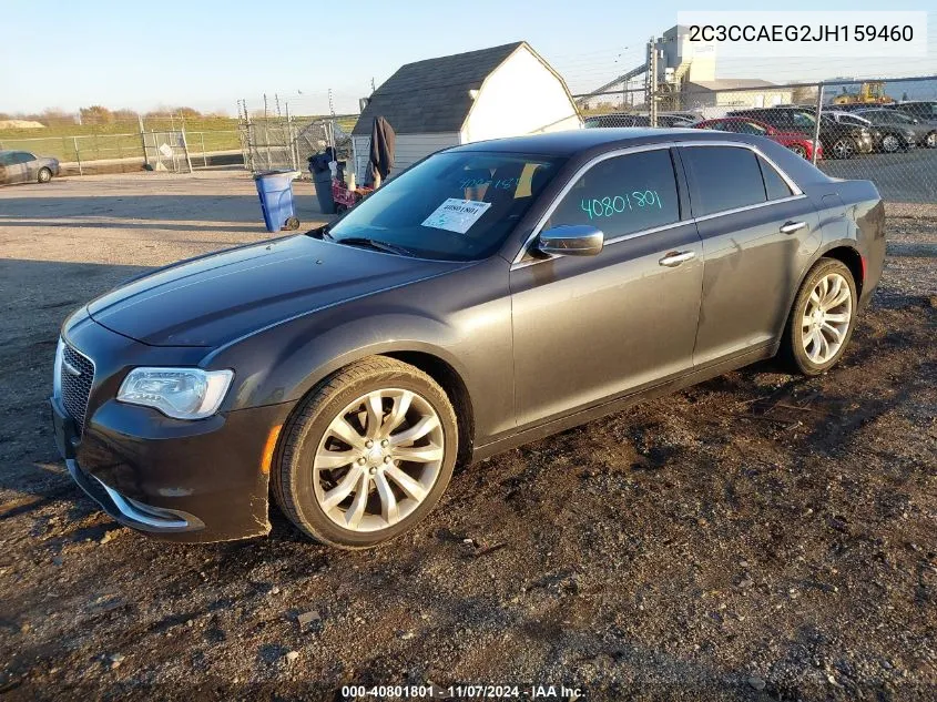 2018 Chrysler 300 Limited VIN: 2C3CCAEG2JH159460 Lot: 40801801