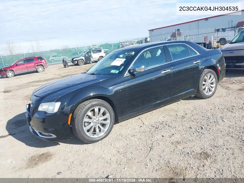 2018 Chrysler 300 Limited Awd VIN: 2C3CCAKG4JH304535 Lot: 40879781