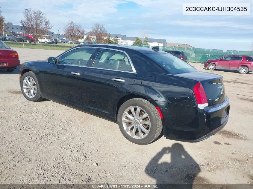 2018 Chrysler 300 Limited Awd VIN: 2C3CCAKG4JH304535 Lot: 40879781