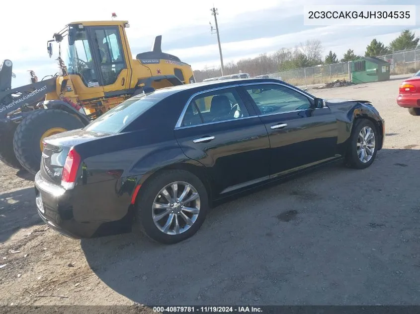 2018 Chrysler 300 Limited Awd VIN: 2C3CCAKG4JH304535 Lot: 40879781