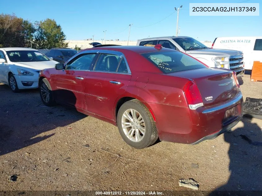 2018 Chrysler 300 Touring L VIN: 2C3CCAAG2JH137349 Lot: 40912812