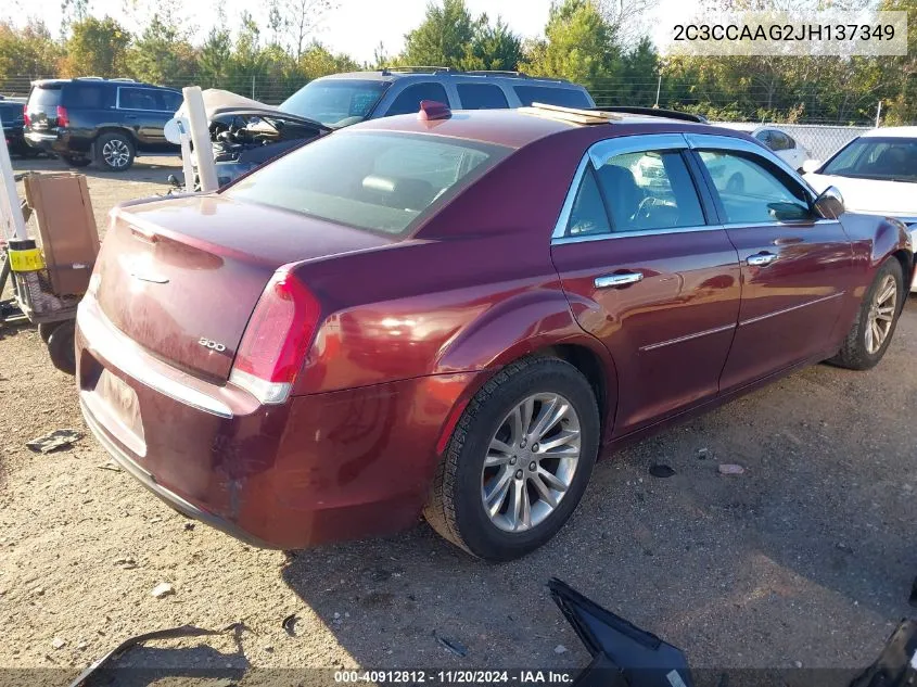 2018 Chrysler 300 Touring L VIN: 2C3CCAAG2JH137349 Lot: 40912812